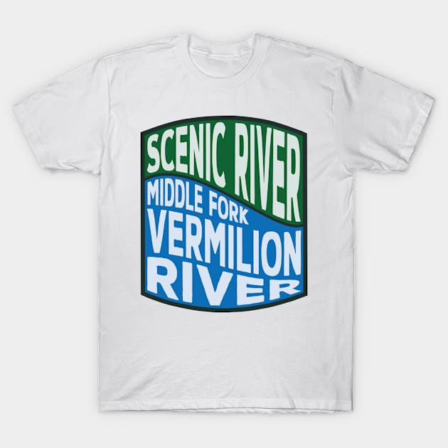 Middle Fork Vermilion River Scenic River Wave T-Shirt by nylebuss
